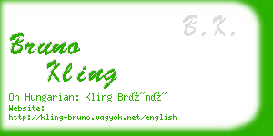 bruno kling business card